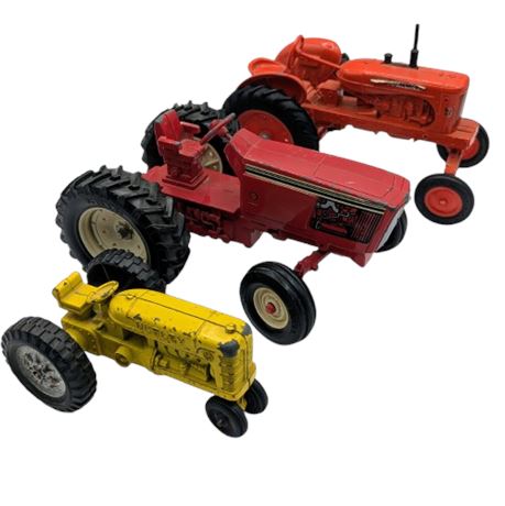 Vintage Die-cast Hubley & TWO ERTL Tractors
