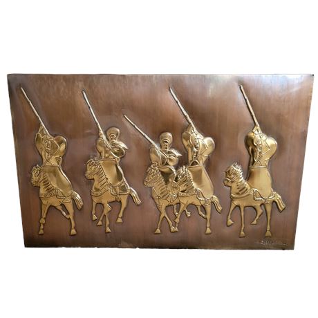 Messrour 95 "Musketeer" Brass on Copper Wall Art