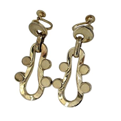 Vintage SPERRY Abstract Dangle Screw Back Earrings