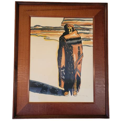 Melania Boone 134/500 Navajo Native American Framed Print