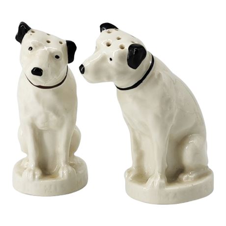 Vintage LENOX Porcelain RCA Victor "Nipper" His Master's Voice Salt & Pepper Set