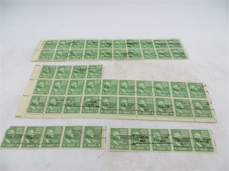 One Cent Vermilion Canceled Stamps