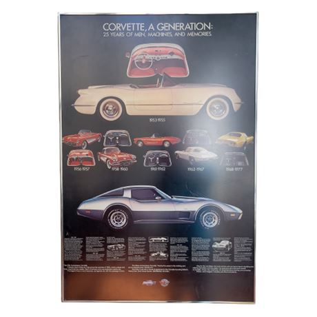 Corvette, A Generation: 25 Years of Men, Machines, And Memories Framed Print