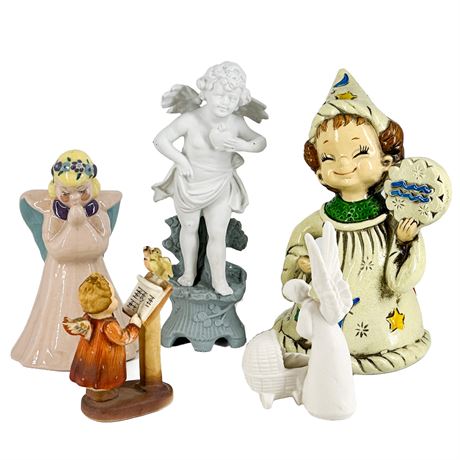Vintage Angel & Angel Identifying Figurines Lot