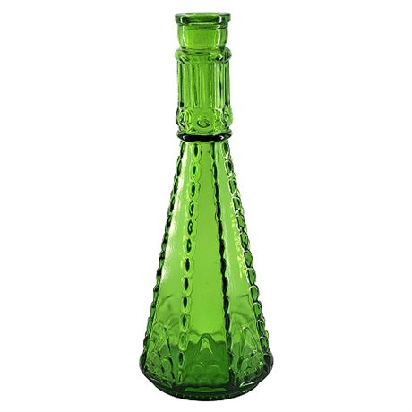 Vintage Morey Green Glass Genie Bottle