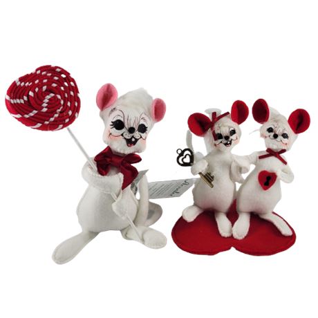 Annalee Valentine Lolli Love Mouse / 2008 Key to my Heart Mice