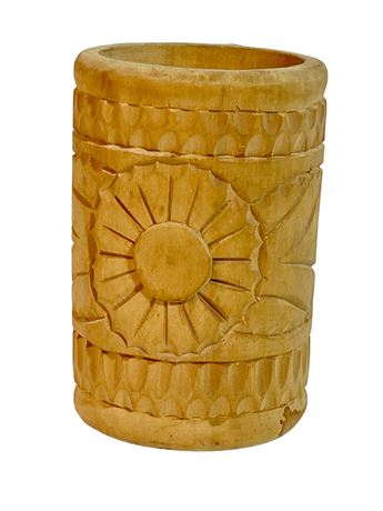 Pol-Mot Carved Wooden Mug