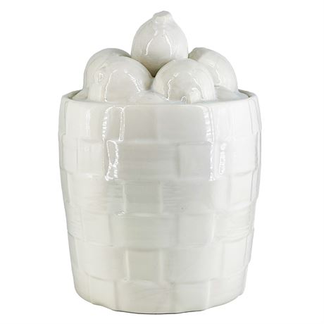 Ceramic Fruit Basket Cookie Jar with Lemons