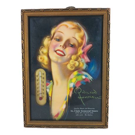 Vintage Laughing Eyes by R Wilson Hammell with Thermostat