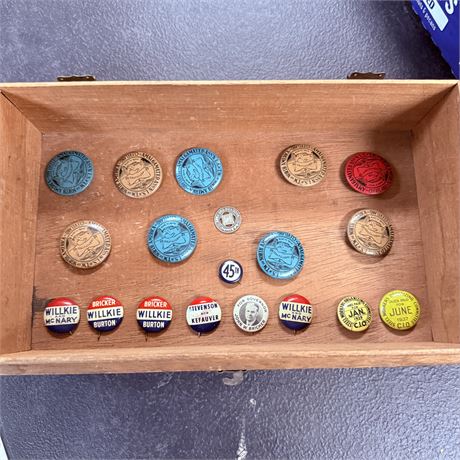 Antique Political + Union Buttons