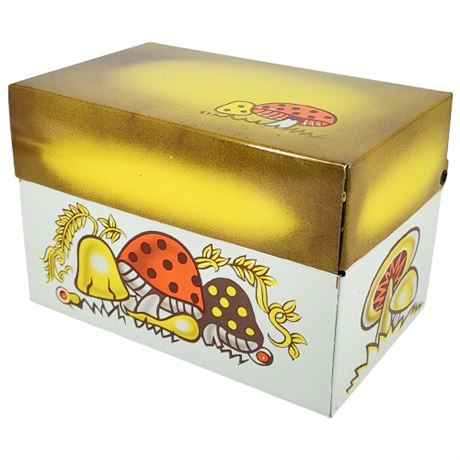 Vintage Syndicate Mfg. Mushrooms Metal Recipe Box