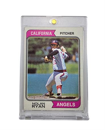 1974 Topps Nolan Ryan Baseball Card in Protective Cover