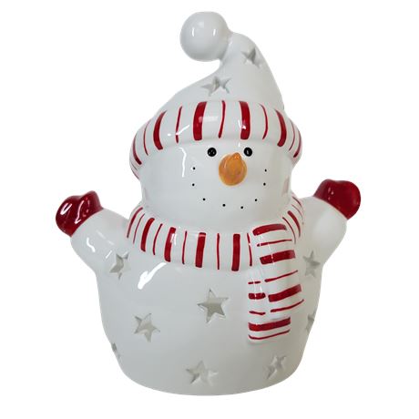 Time to Celebrate "Starry Night Snowman Candle Holder"
