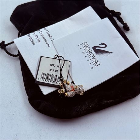 Swarovski Crystal Bear Brooch