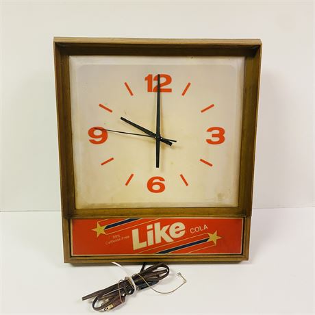 Vintage LIKE Cola Clock Sign