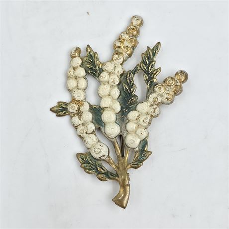 Antique Enameled Metal Brooch