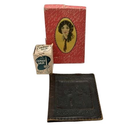 Ephemera & Antique Leather Book Cover