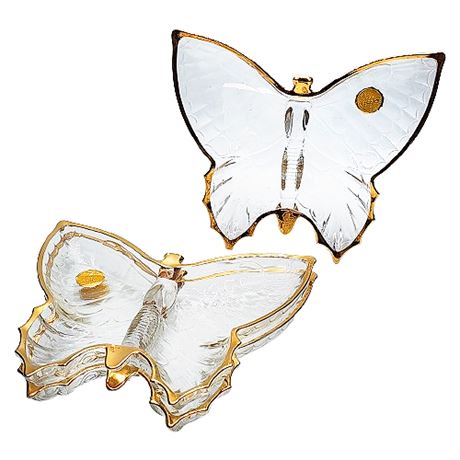 Jeannette Glass Butterfly Candy Dishes