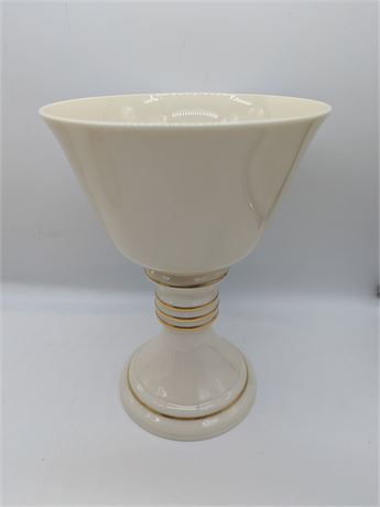 Lenox USA Cream Chalice Vase 24k gold trim