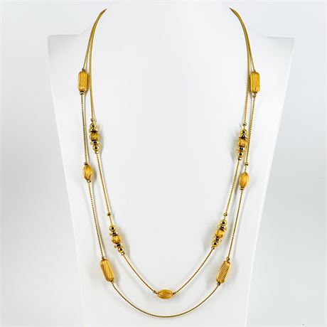 Vintage Double Strand Beaded Necklace