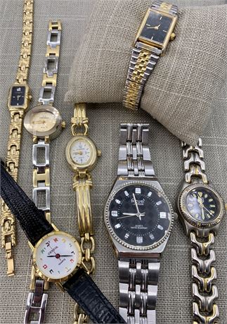 8 pc Vintage Wristwatch Lot : Tag Heuer, Wittnauer, Timex