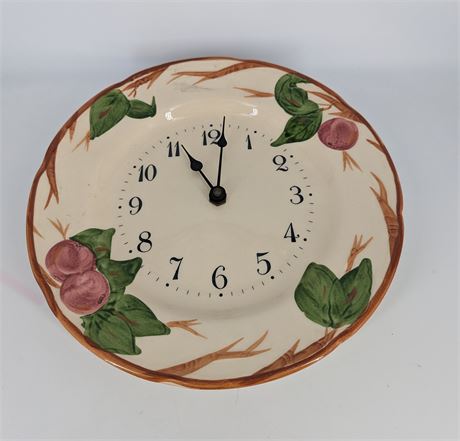 Franciscan Apple Wall Clock Made England 10"