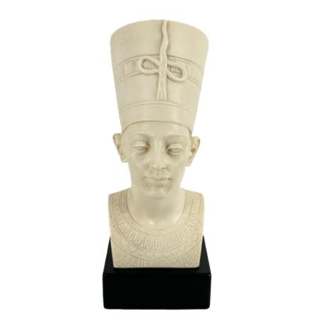Queen Nefertiti Bust Alabaster Sculpture A. Giannelli