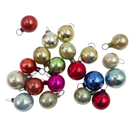 X-Small Shiny Brite Bulbs, 1/2" Glass Ornaments
