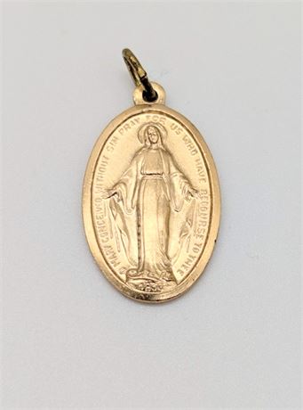 Italian Prayer Pendant Mary Religious