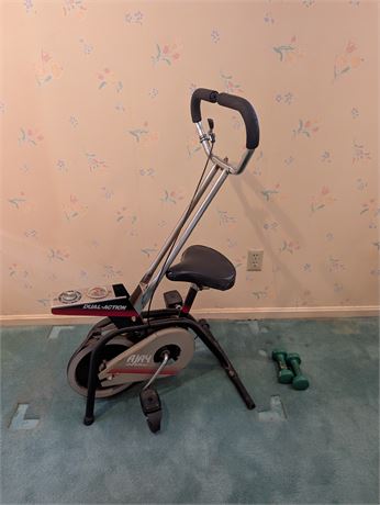 Stationary Bike Ajay Dual Action - Very Heavy and hand weights