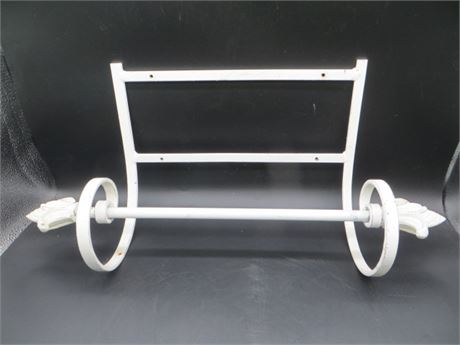 Wrought Iron White Towel Rack