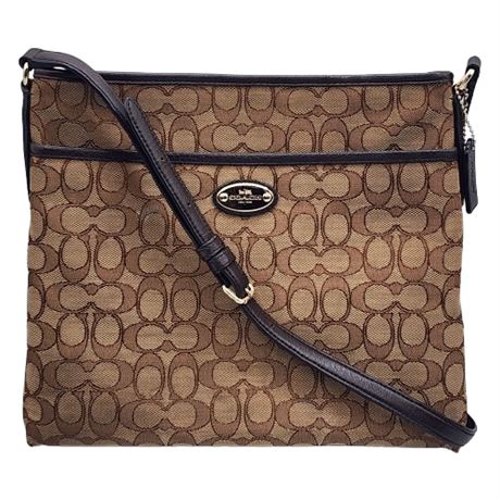 Coach File Crossbody In Signature Jacquard Fabric