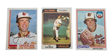 Lot of Topps Jim Palmer Baseball Cards