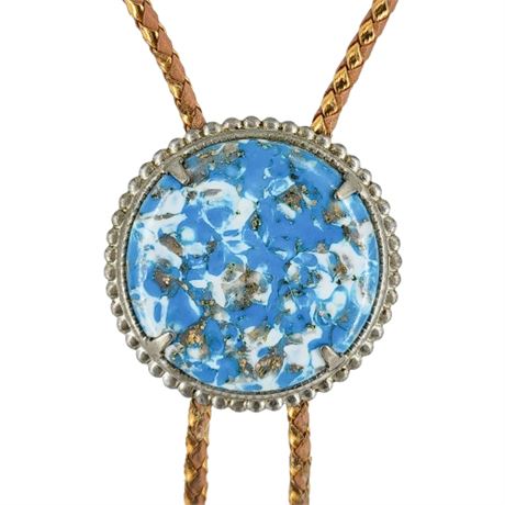 Vintage Faux Mottled Stone Bolo Tie