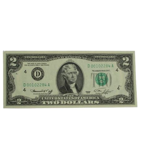 1976 $2 FRN United States Currency Series D Cleveland