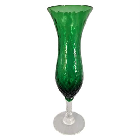 Green Blown Glass Vase