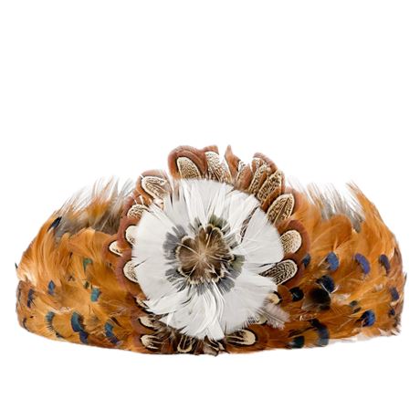 Vintage Feathered Cowboy Hat Band