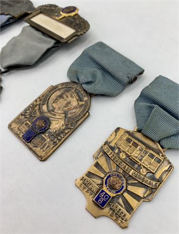 Four 1934-1940 Award, Convention, Society Ribbon Badges