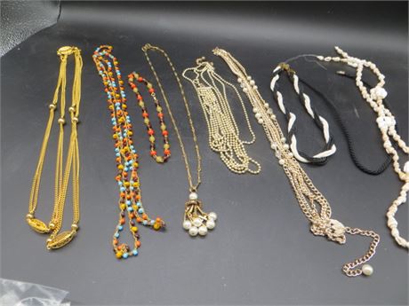 9 BEADED NECKLACES
