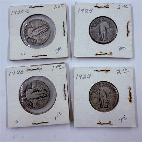 4 Standing Liberty Quarters