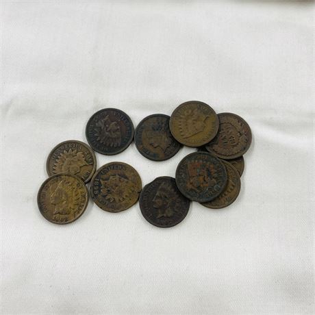 11 Unsearched Indian Head Pennies