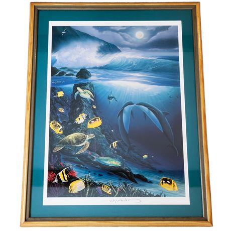 Wyland Signed 1998 "Mysteries of the Sea" Framed Lithograph