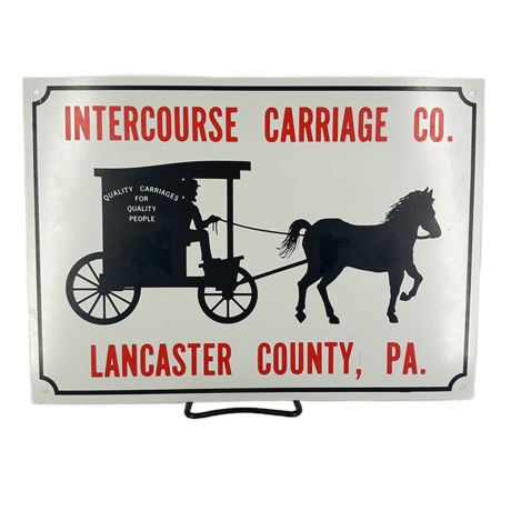 Intercourse Carriage Co Lancaster PA Metal Sign