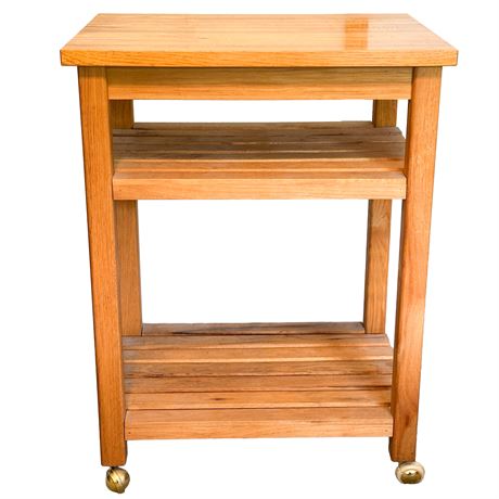 Rolling Wooden Kitchen Cart