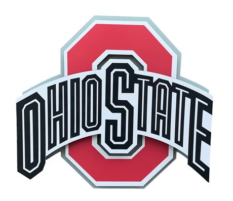 22” Ohio State College Football 3 D Sports Wall Art Sign