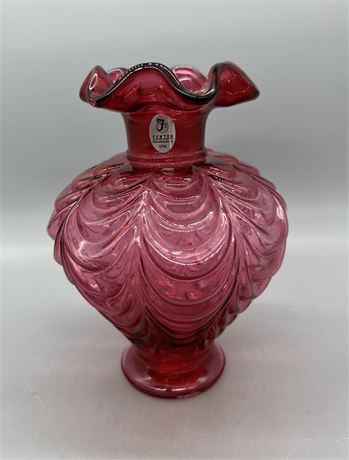 Fenton Cranberry Vase