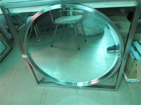 Modern Art Chrome Mirror Concept Bulls Eye