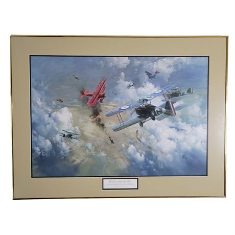 "Encounter with the Red Baron" 253/550 Signed Frank Wootton Framed Print