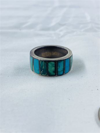 11.2g Vtg Navajo Sterling Ring Size 8
