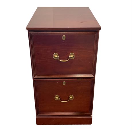 Cherry 2 Drawer File Cabinet
